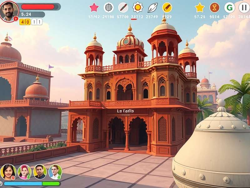 Luxury Haveli gameplay screenshot showing beautiful Indian architecture